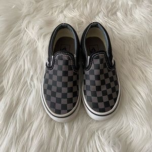 Checkered slip on vans size 11